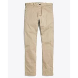 J. Crew Factory Slim Fit Chino Pants Mid-Rise Tapered Leg Khaki Tan NWT 32 x 32